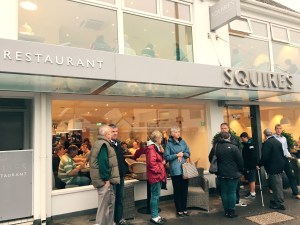 Queue outside Squires