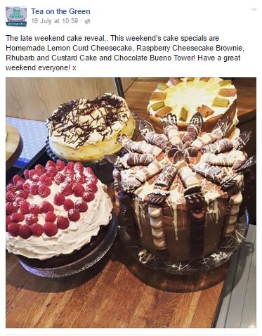 Tea on the Green Facebook post