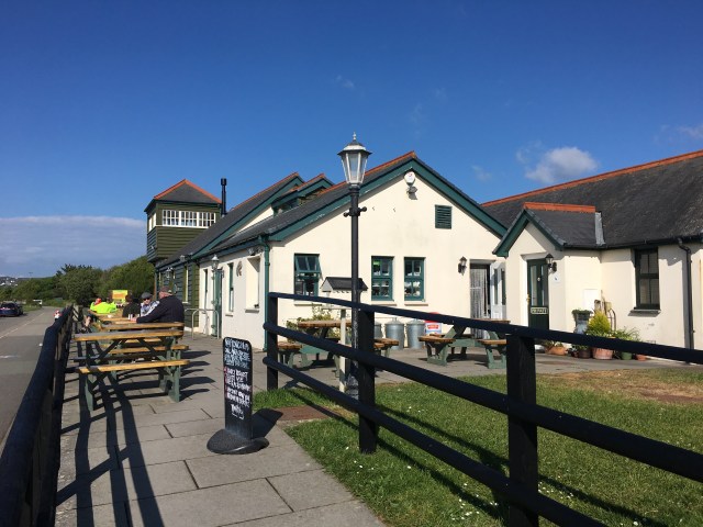 Outside seating at Fremington Quay Cafe