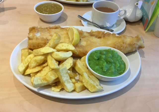 Fish and chips from The Pelican restaurant and takeaway
