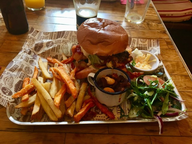 On the Ranch burger from The Hickory Inn near Tiverton