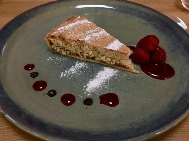 Santiago almond tart from The Taw Restaurant