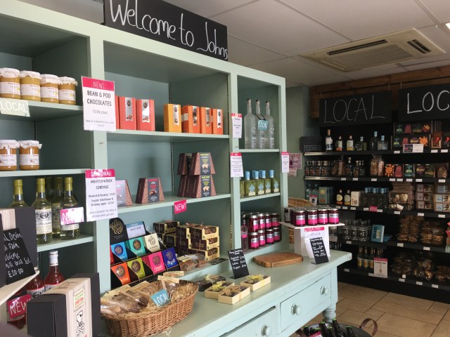 Welcome cupboard in Johns of Instow