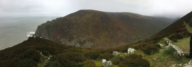 South West Coast Path looking down on Heddon Valley