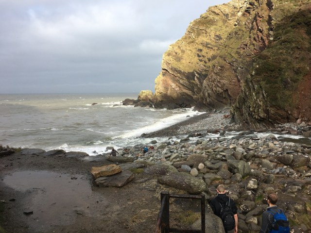 Looking out to sea at Heddon’s Mouth