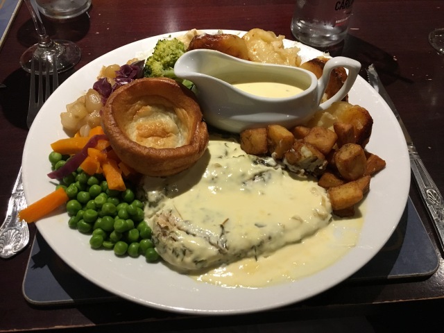 Tarragon chicken with carvery sides from Williams Arms Braunton