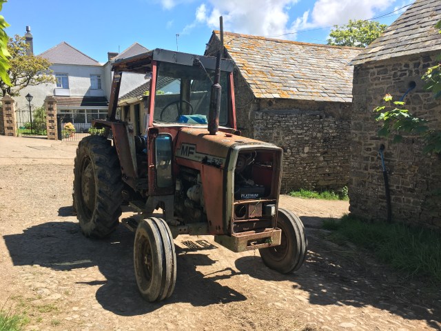 Old tractor at farm near Hartland
