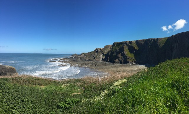 View from car park above Hartland Quay