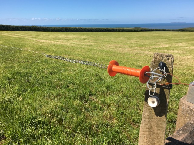 Electric fence on Hartland walk