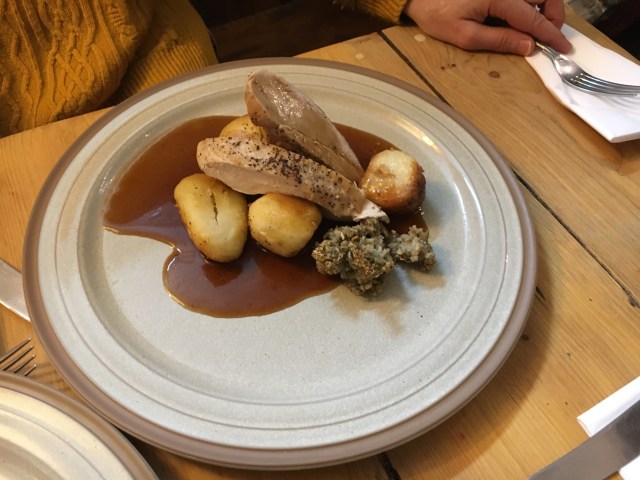 Roast chicken Sunday lunch at the Pyne Arms