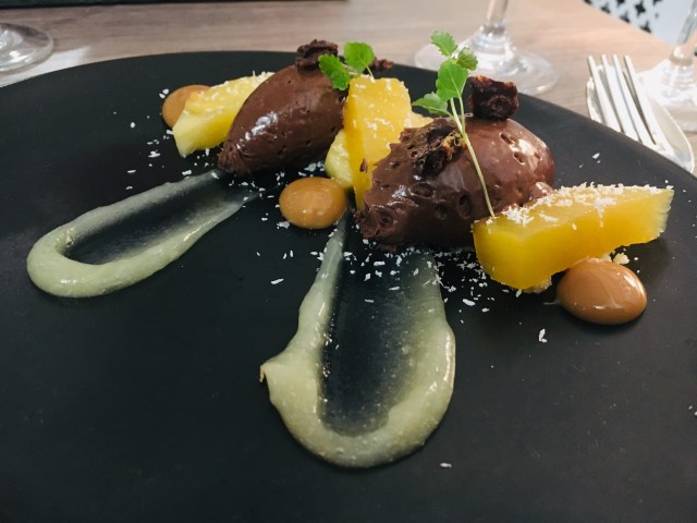 Chocolate and pineapple dessert from Number Eight, Bideford