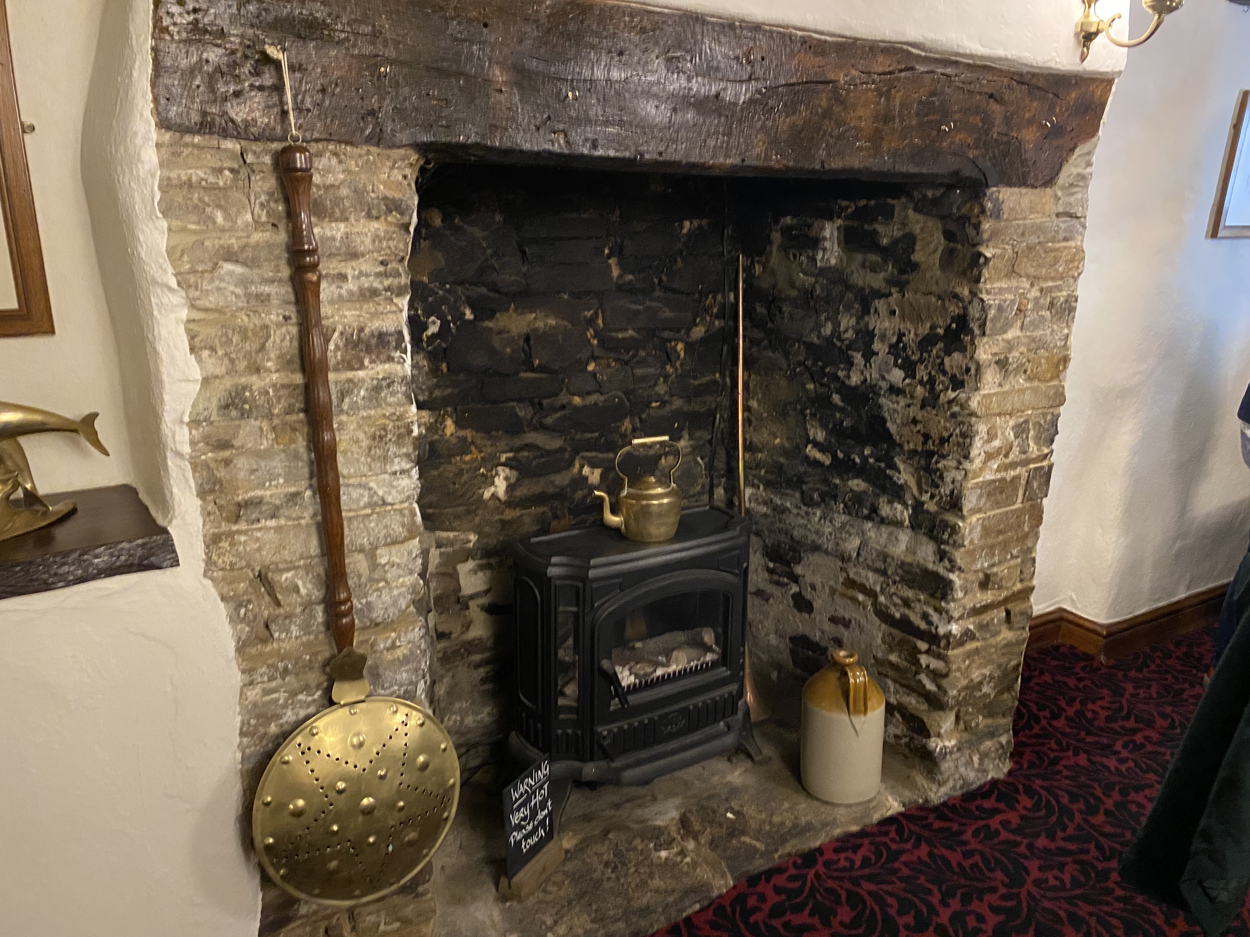 Hearth inside The Thatched Inn, Abbotsham
