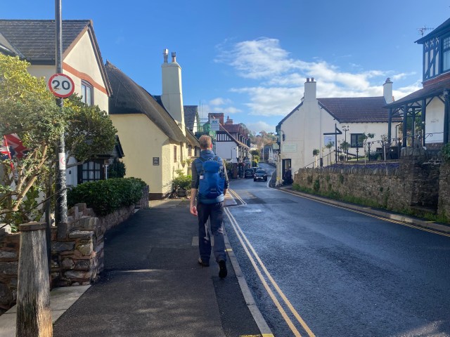 Walking through Porlock village