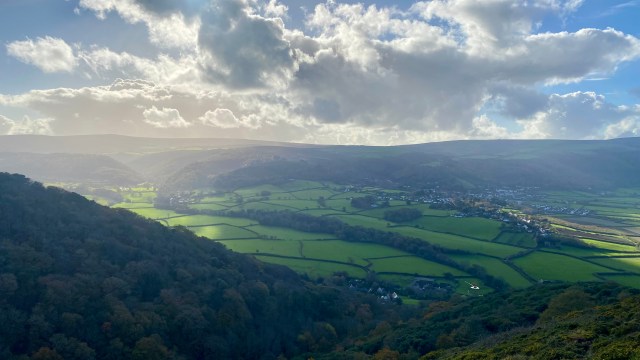 Views of Exmoor from the top of Bossington Hill