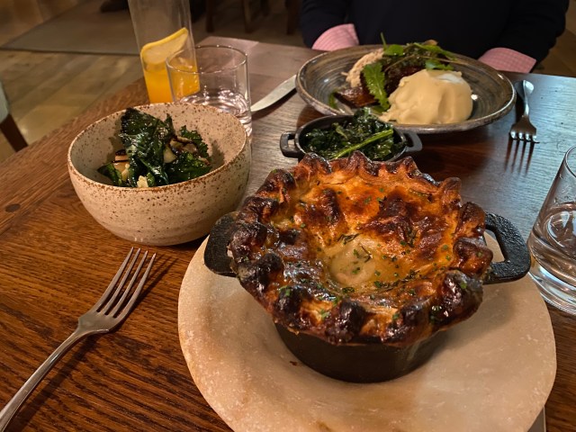 Birch Farm ham and leek pie from the Farmers Arms, Woolsery